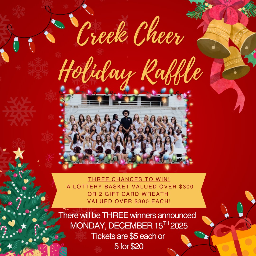 Creek - The Creek Cheer Holiday Raffle is officially HERE! 🎄 ️📣 We are ...