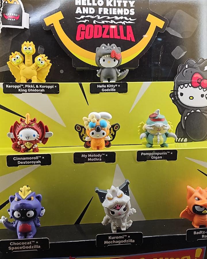Hello Kitty x Godzilla toys at McDonald's Plaza Merdeka starting