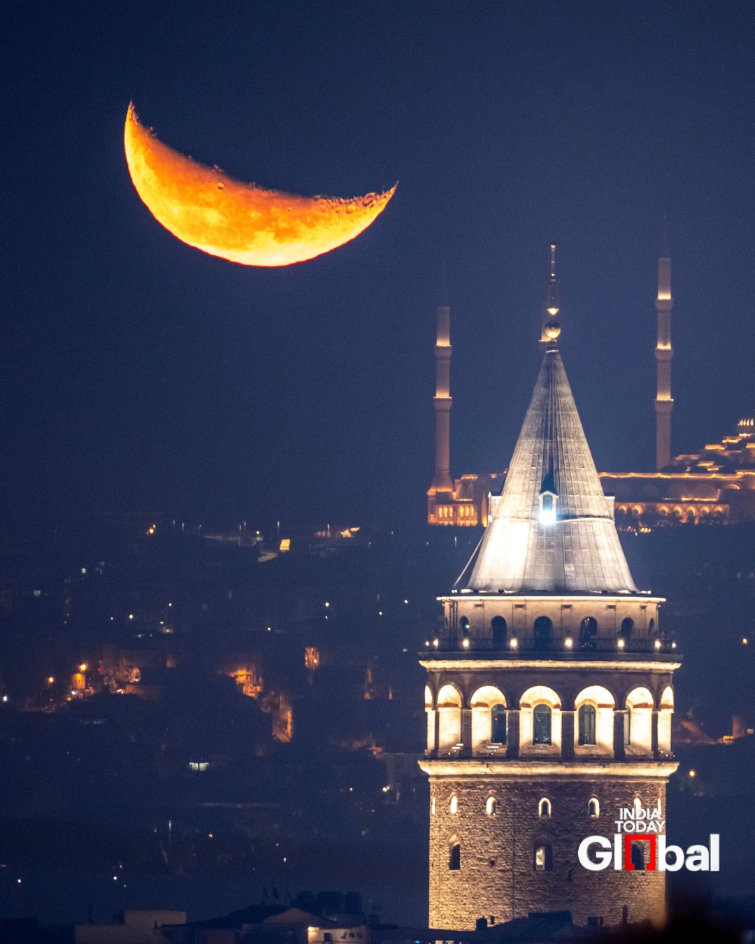 India Today - Crescent moon frames the Camlica Mosque and... | Facebook