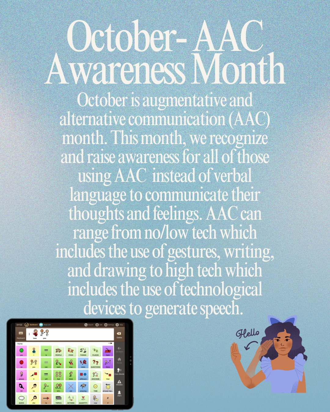 Pennsylvania - October is AAC Awareness Month! This month reminds us ...