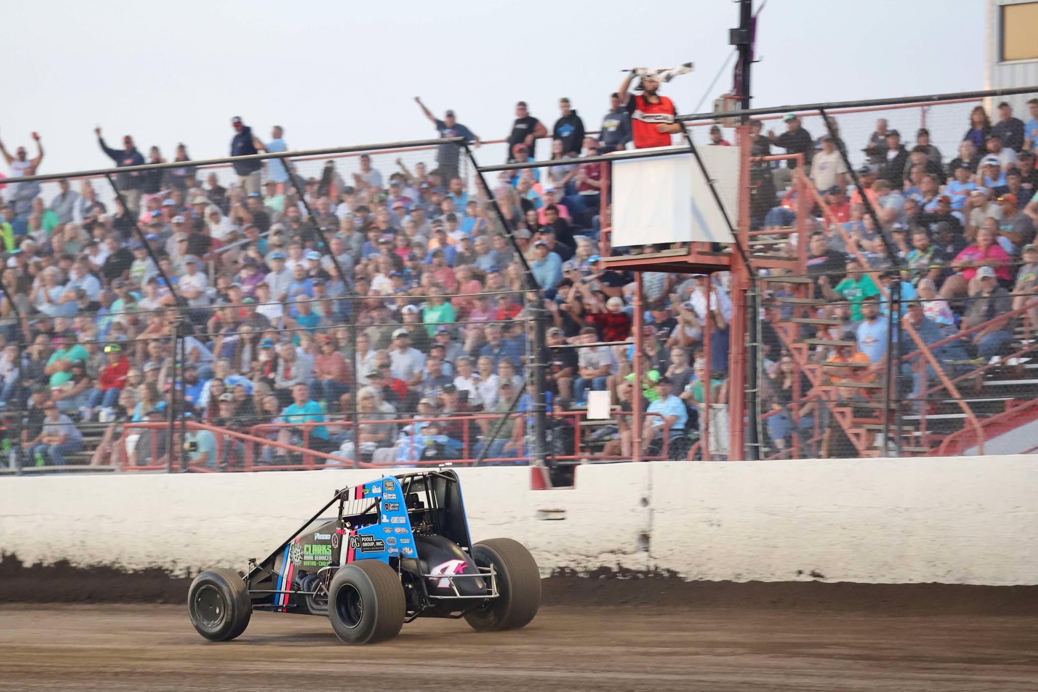 USAC - Thomas Meseraull went through the wringer tonight. After a lap 6 ...