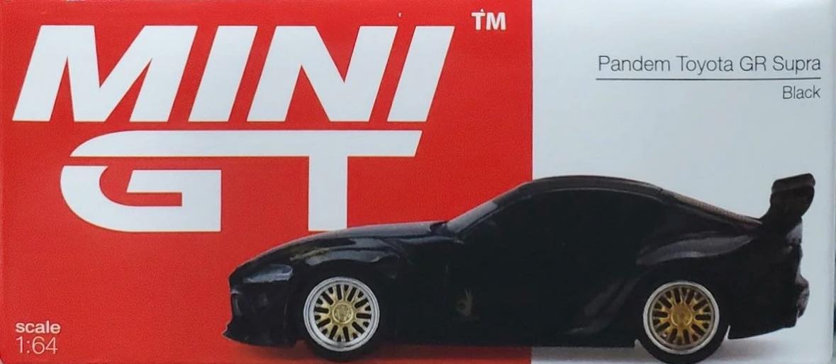 UNSEALED] MINI GT Pandem Toyota GR Supra Black Hong Kong Sinopec