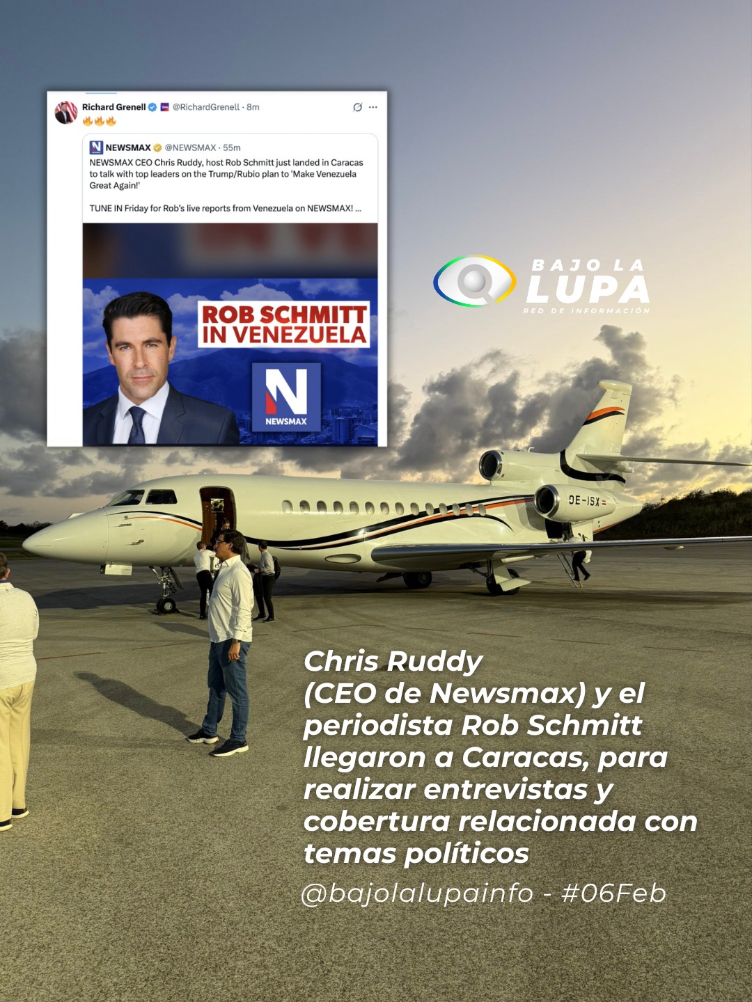 Bajo - #HoyEsNoticia Chris Ruddy (CEO de Newsmax) y el periodista Rob ...