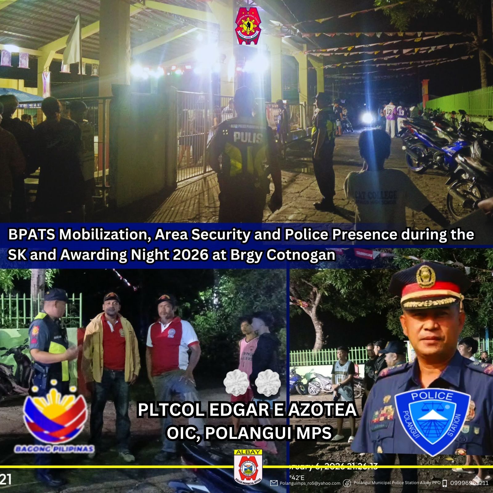 Polangui - Ligtas na Awarding Night sa Brgy. Cotnogan, Tiniyak ng ...