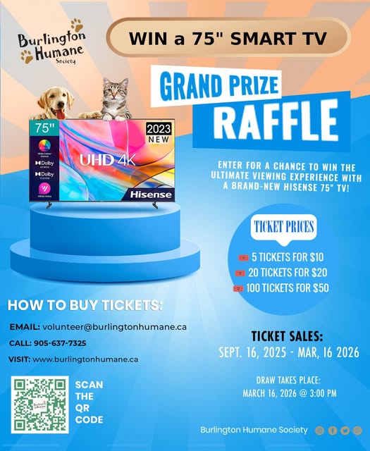 Burlington - Grand Prize Lottery Win a 75” SMART TV in our Grand Prize ...