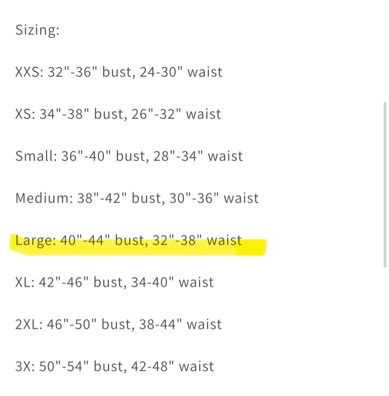 What size dress to order based on bust and waist measurements?