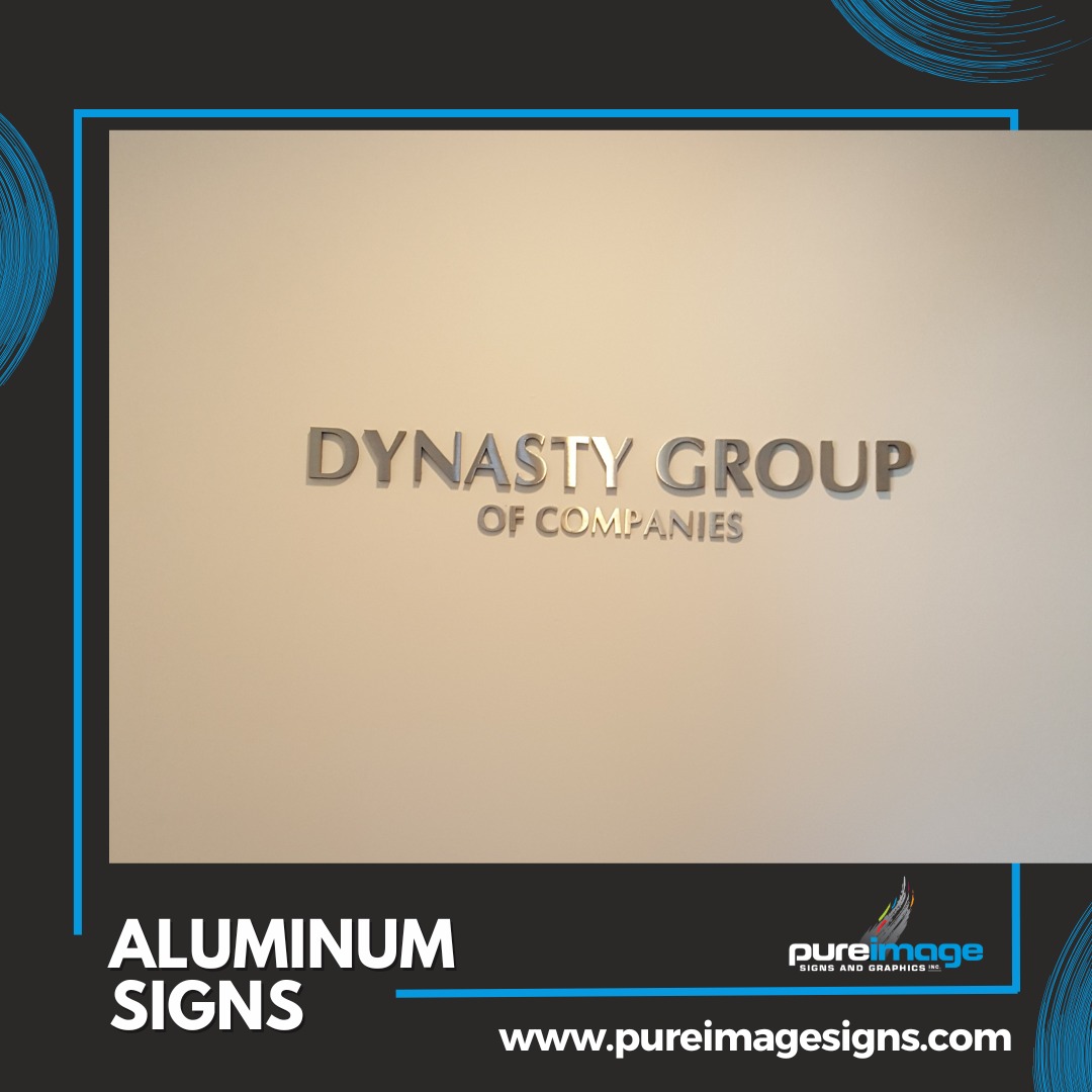 Pure - Aluminum signs make sure your message stands strong and stylish ...