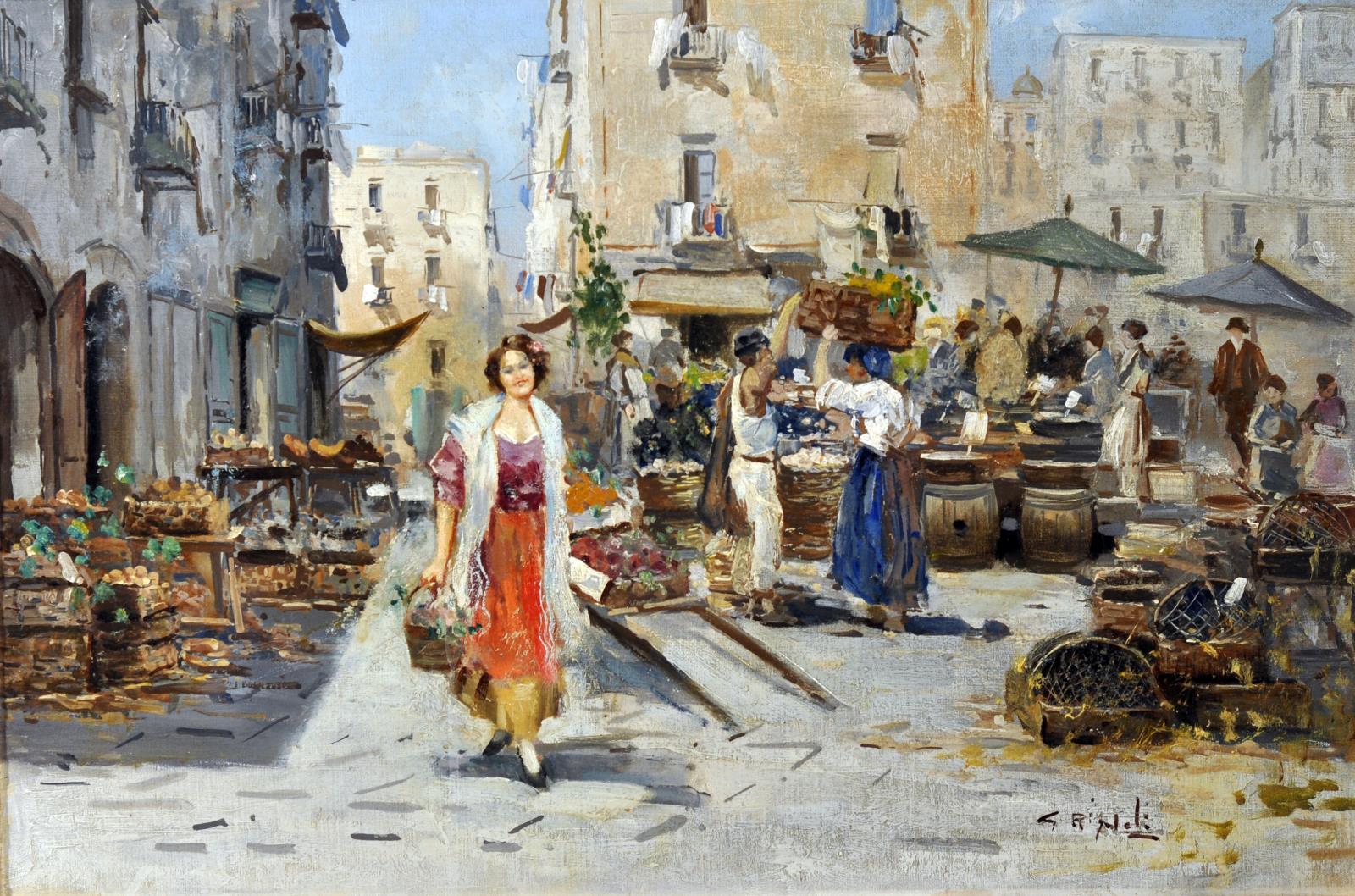 Tutt'Art - Rispoli Giuseppe (1882-1960) | Ritorno dal mercato Tutt'Art ...