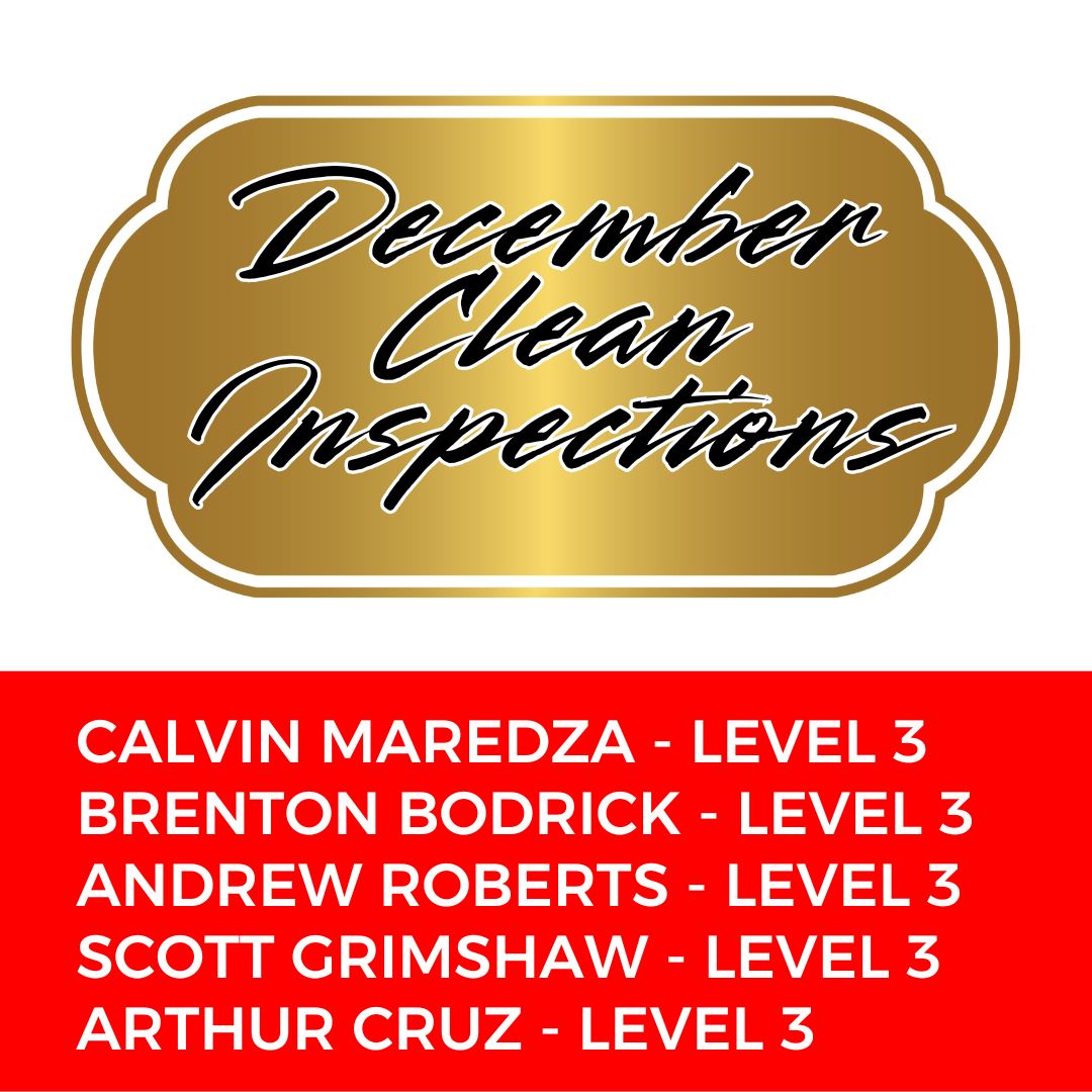 S&S - Congratulations to our December Clean Inspections! Thank you for ...
