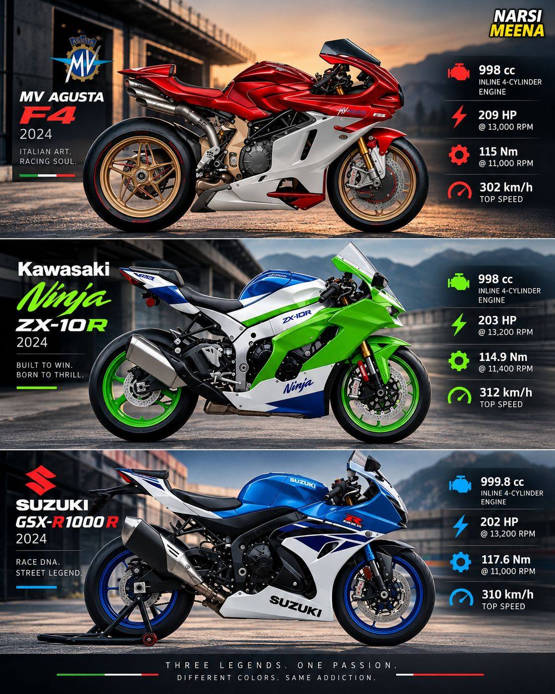 Kawasaki ZX-10R vs MV Agusta F4 R superbikes