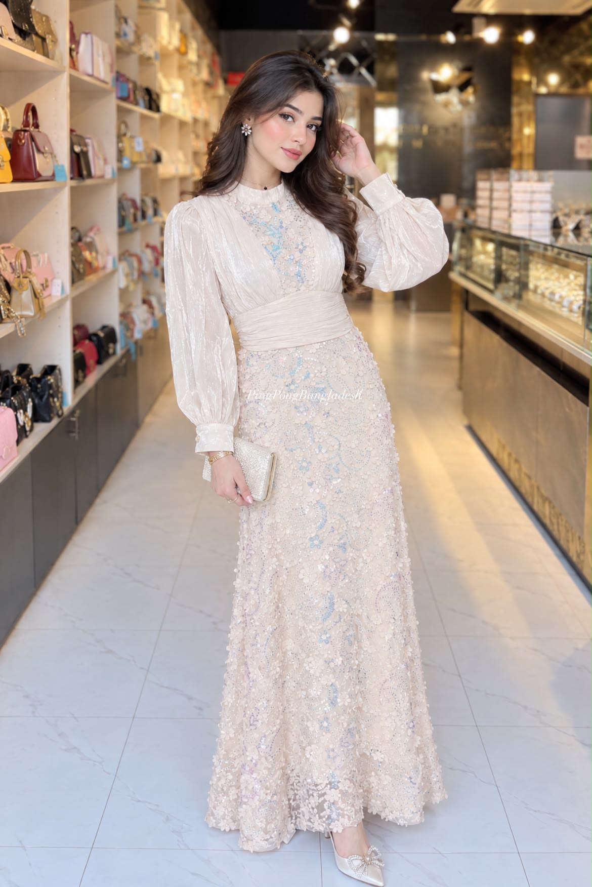 formal dress in bangladesh ✨ Premium Embroidered Long Delicate detailing, dreamy tones & an effortlessly classy silhouette—made to make your special moments even more beautiful. 🤍 #PremiumDress #LongDress #EmbroideredDress #PartyWear #ElegantWear #WomensFashion semi formal wedding attire