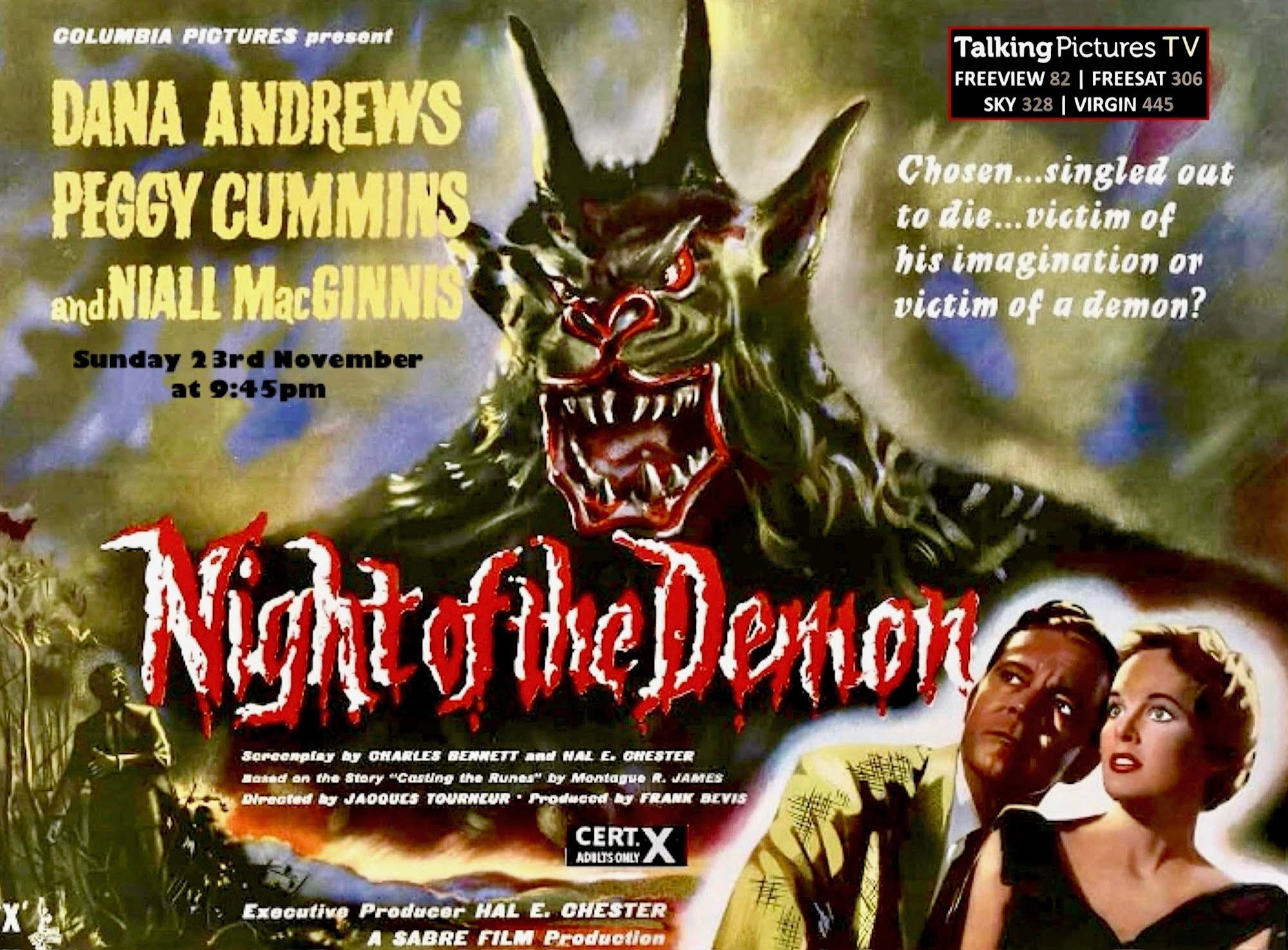 Talking - NIGHT OF THE DEMON (1957) 😱 Sunday 23rd November at 9:45pm ...