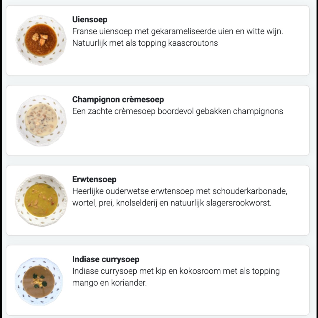 FientjesSoep - Deze week laten we 2 soepen terug komen, waar we veel ...