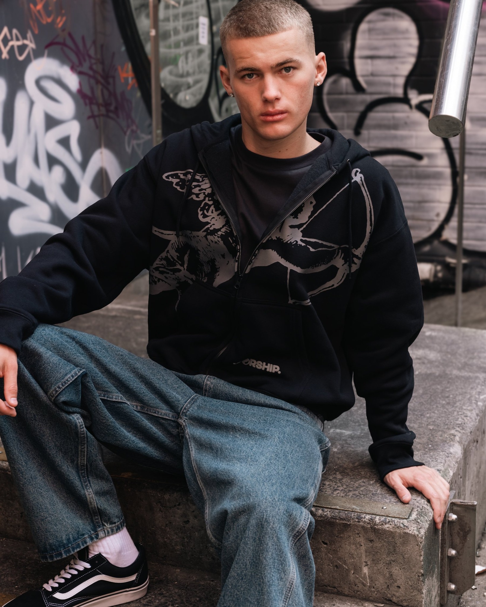 Hoodie + denim = ALWAYS works ? Tap to cop the Worship Supplies 