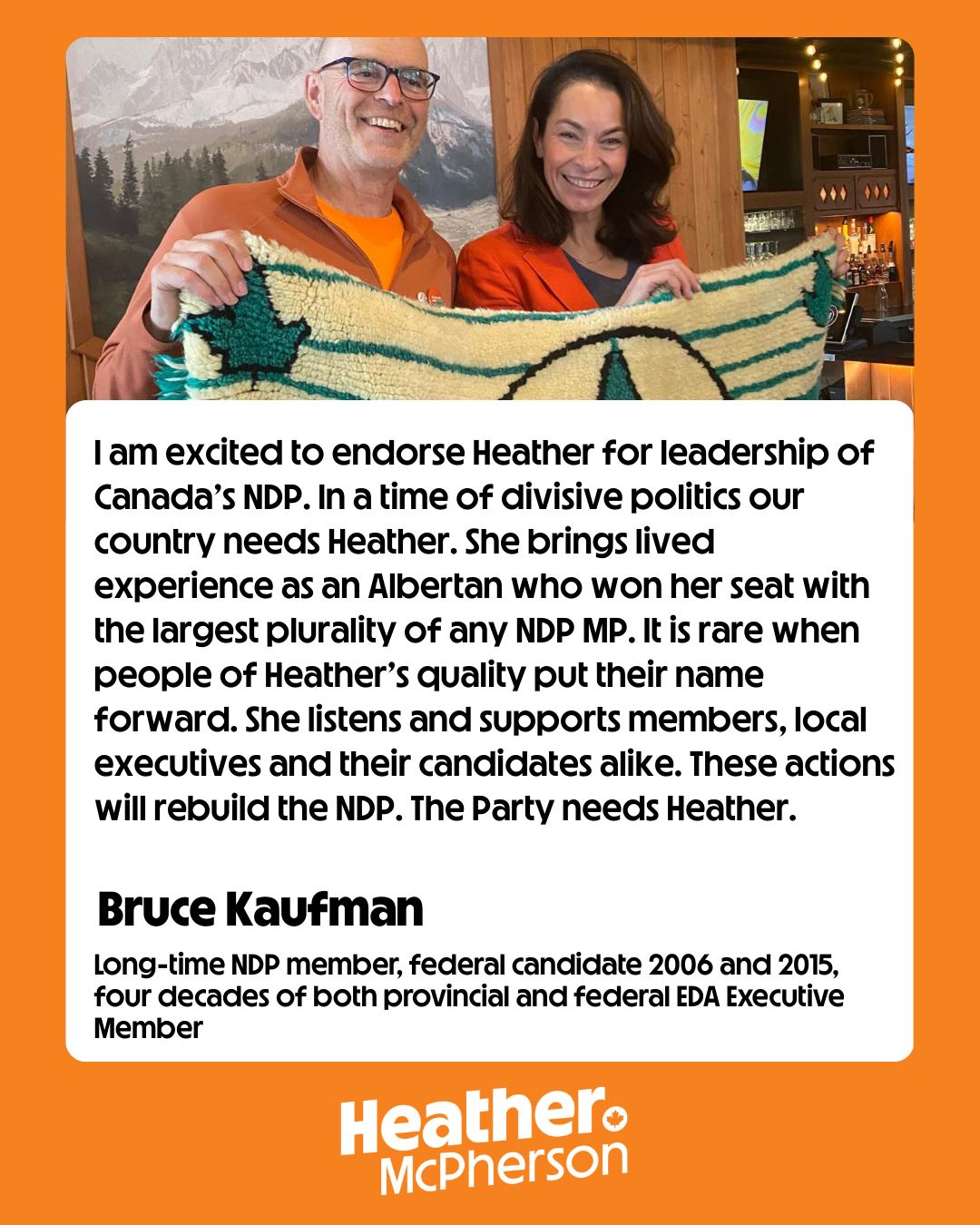 Bruce and Caleb spent their lives... - Heather McPherson MP | Facebook