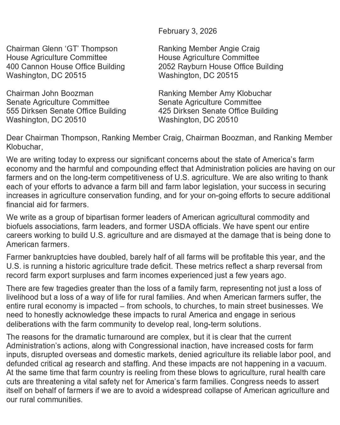A bipartisan group of ag leaders wrote... - Rob Sand for Iowa | Facebook