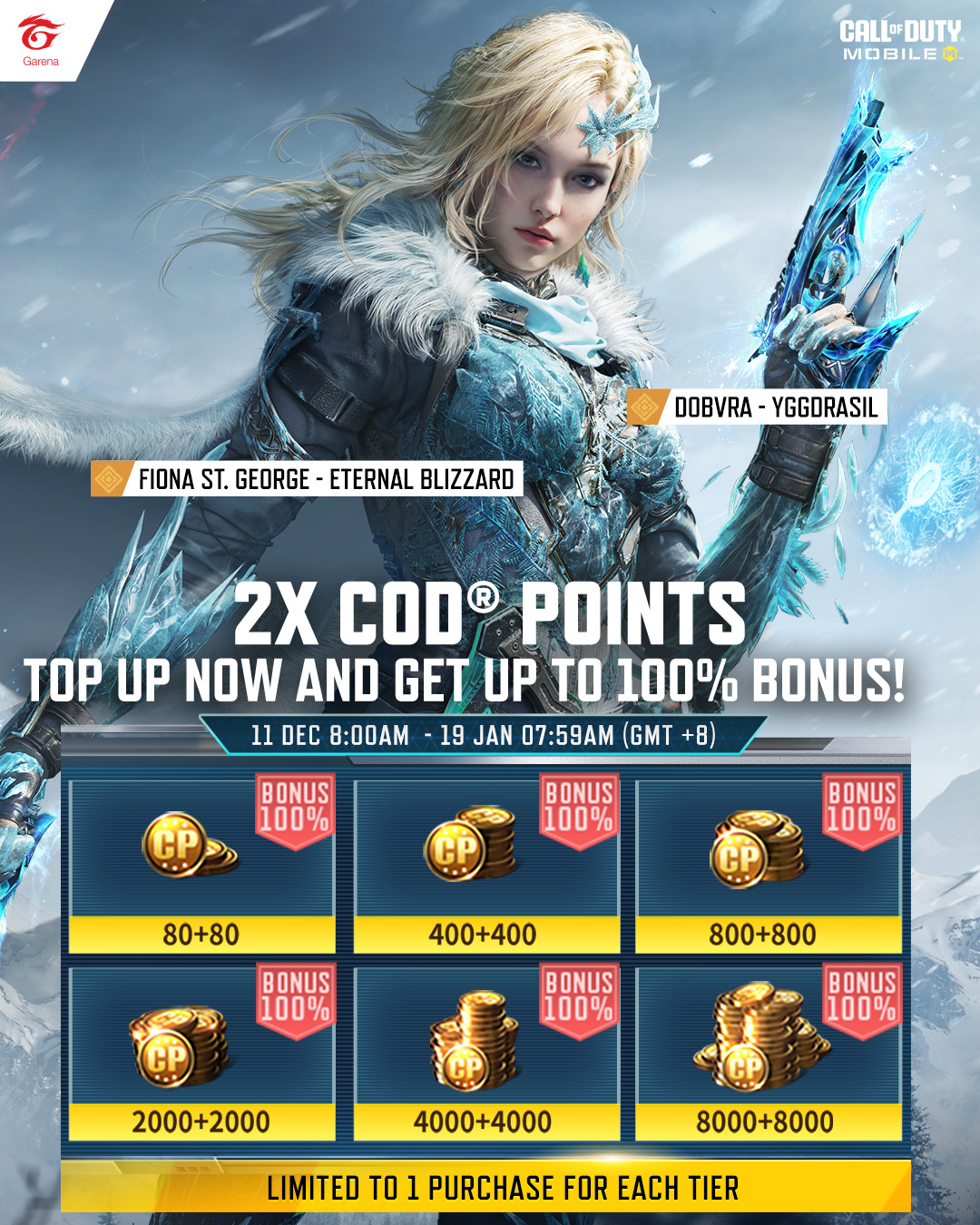 🎉 2X COD® Points 🥶 Bitter... - Garena Call of Duty Mobile | Facebook