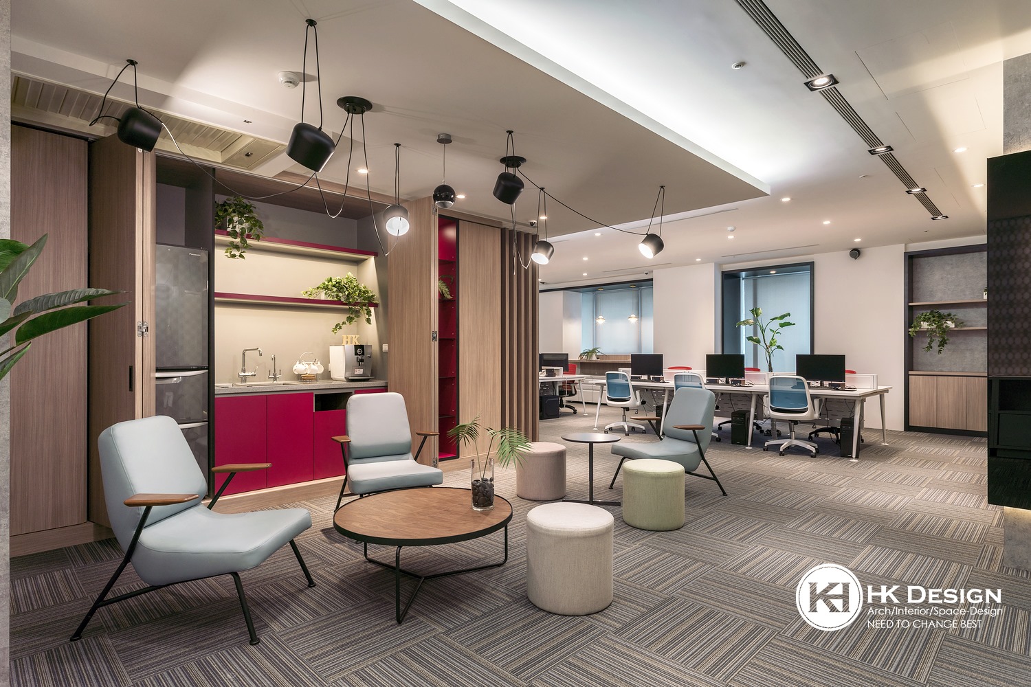 無壓系辦公室設計~ 佛心老闆! 挑高空間! 療癒視野! - HK Design 合觀室內裝修工程股份有限公司 | Facebook