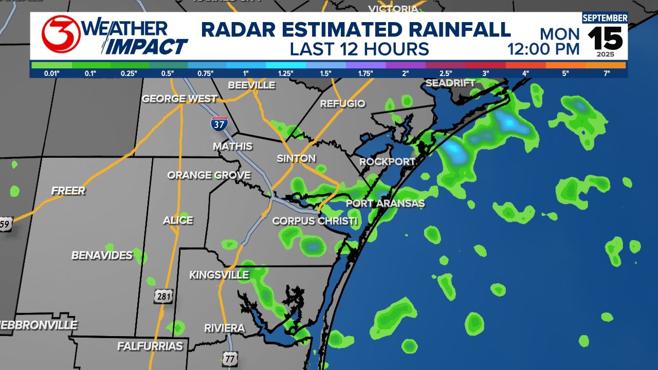 Carly - Here is a look at where it's rained as of noon on Monday. Here ...