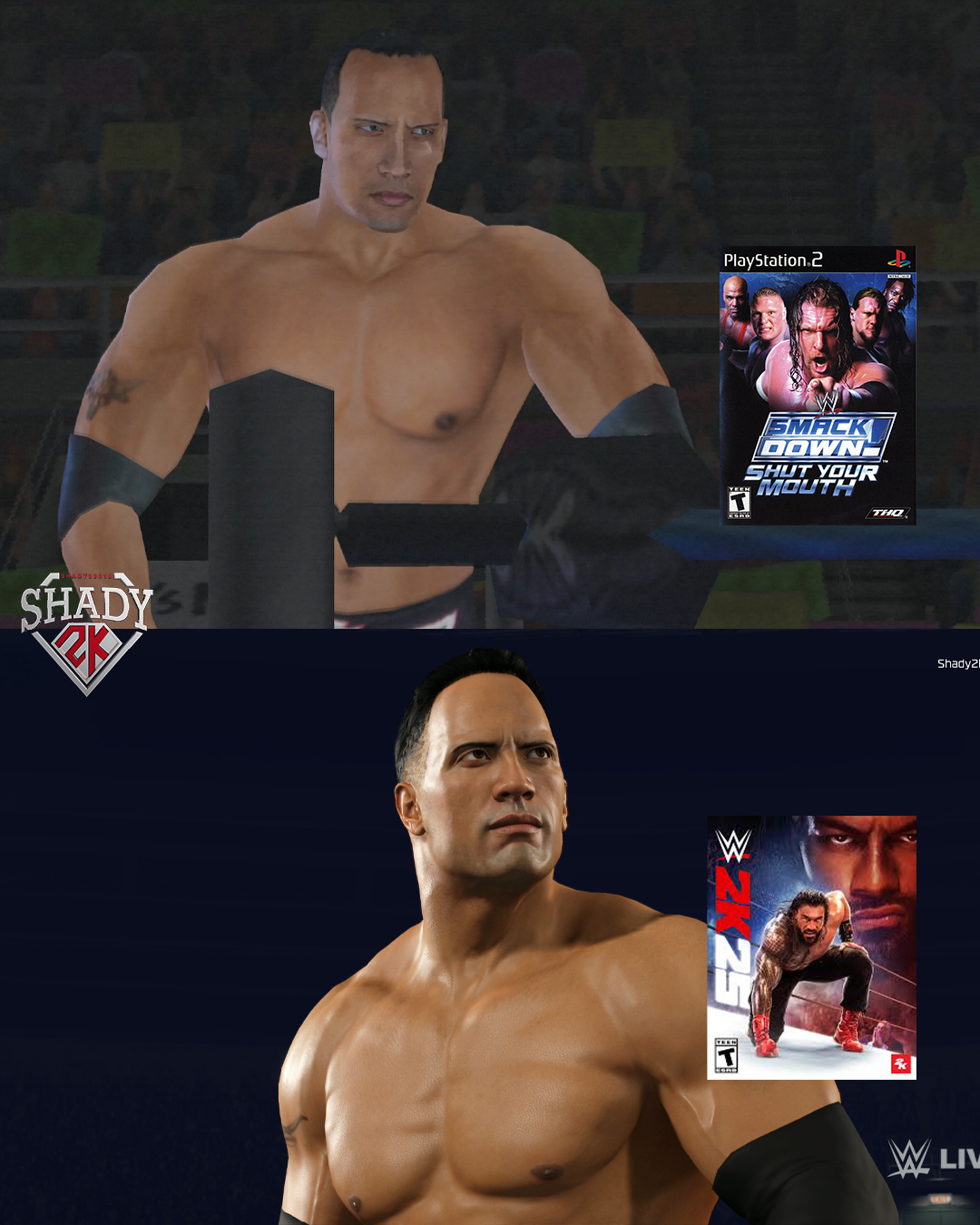 Shady00018 - WWE Smackdown Shut Your Mouth vs WWE 2k25 The Rock # ...