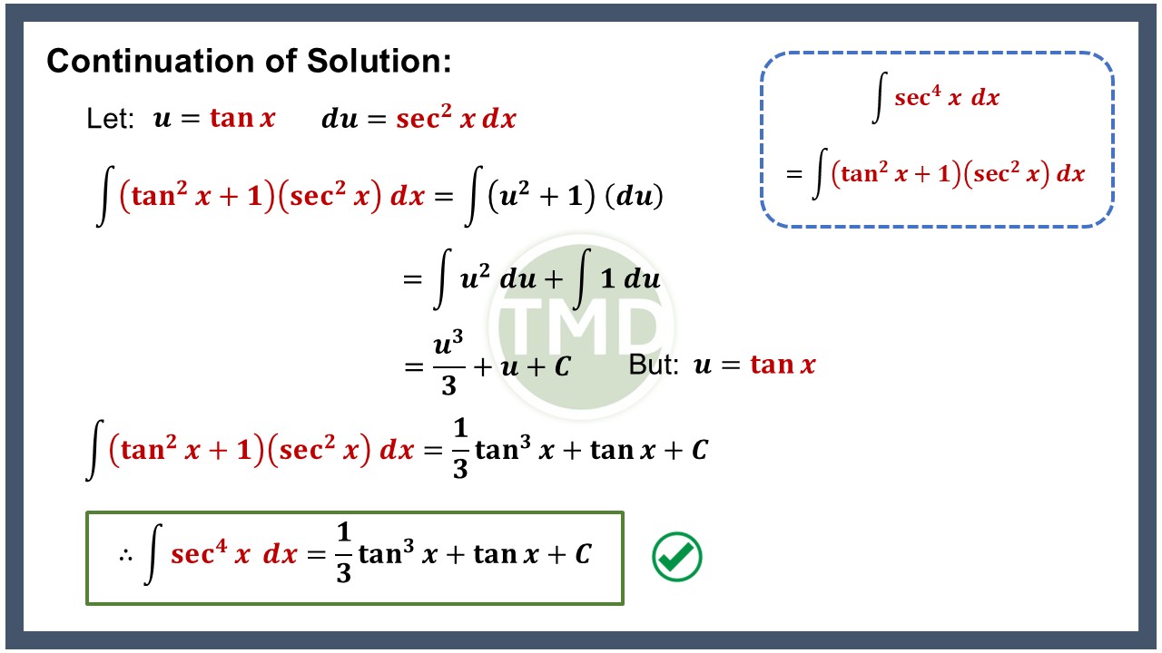 The Math Den - Integration of Trigonometric Function... | Facebook
