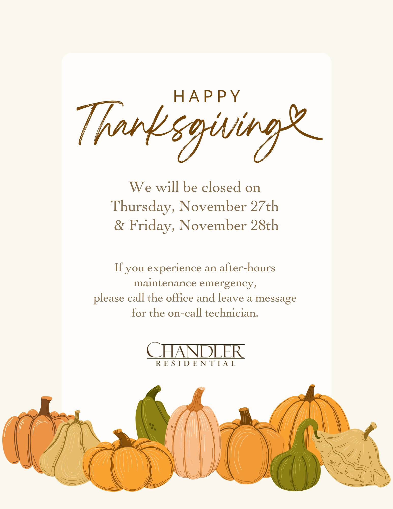 Central - 📣 Holiday Office Closure Reminder 🦃🍂 Central Park Apartments ...