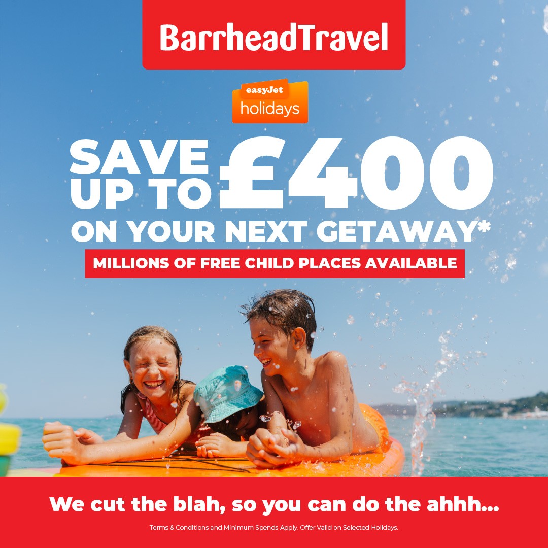 Barrhead - SAVE UP TO £400 WITH EASYJET HOLIDAYS* ️🌴 Winter weather got ...