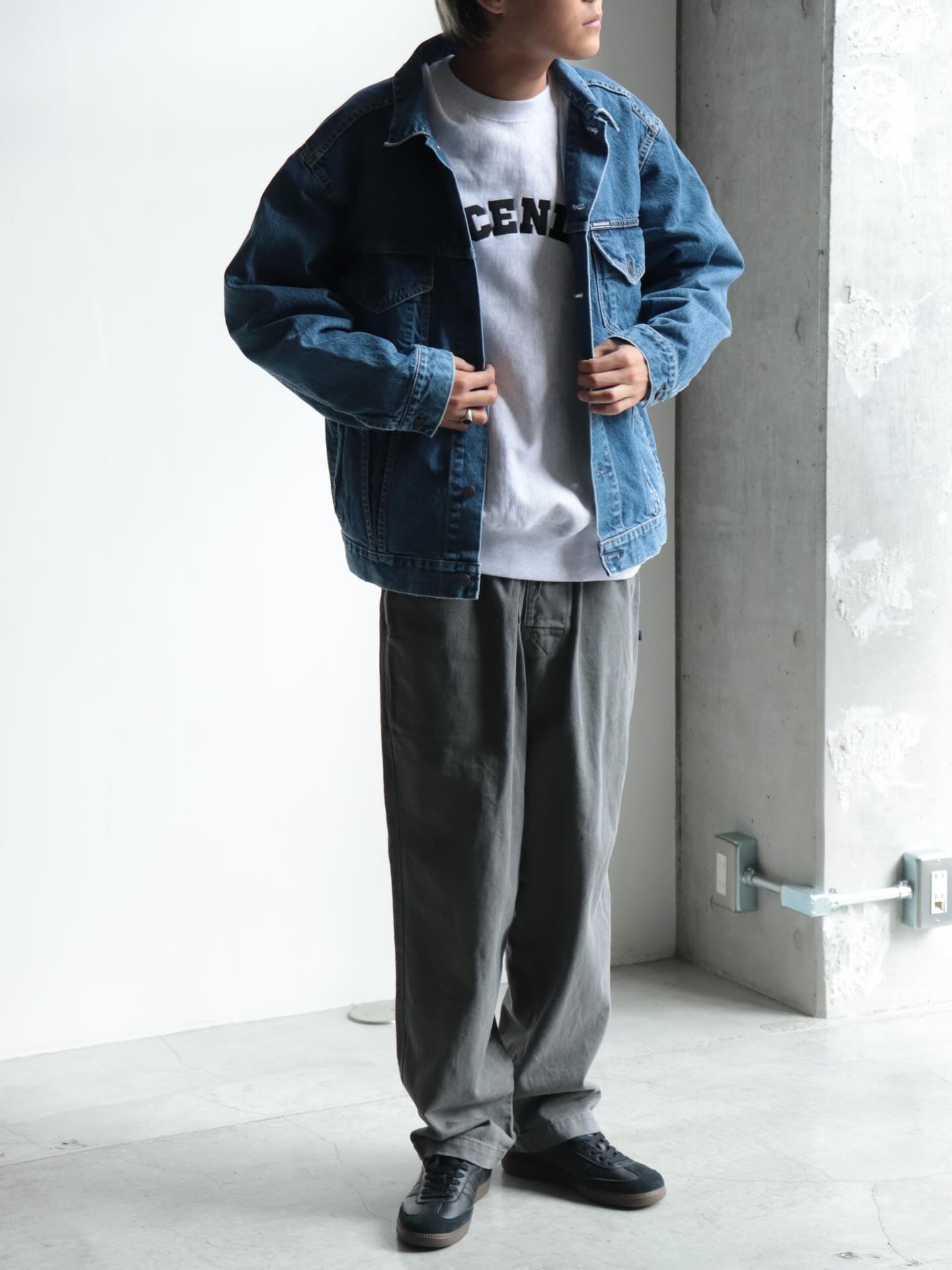 Styling . __DESCENDANT ▽ BREACHING CREW NECK GRAY / Size : 2 , 3 