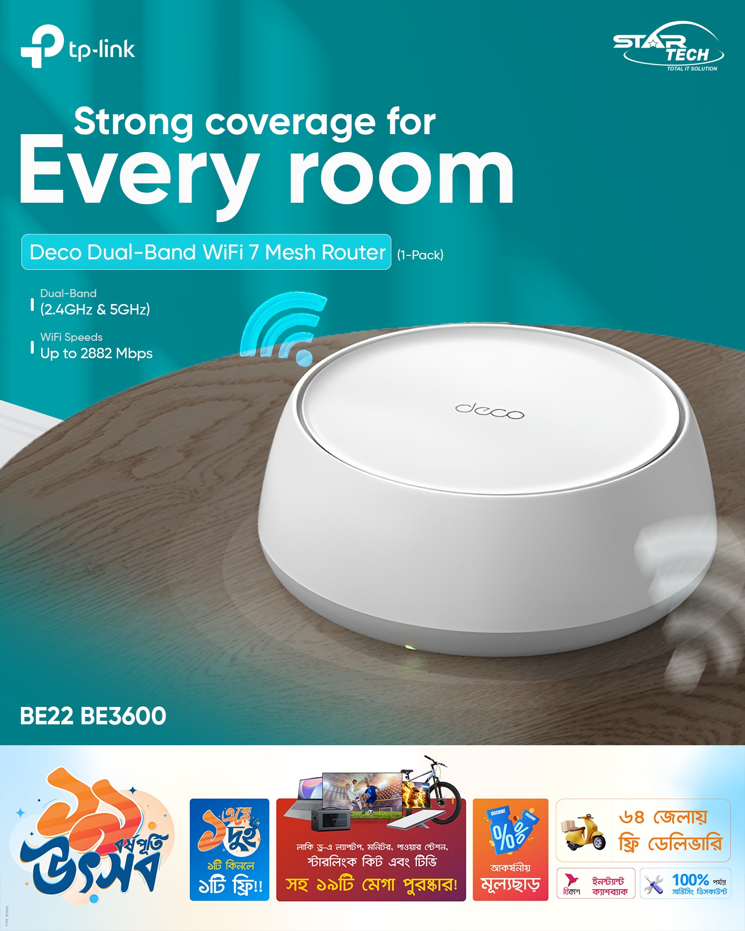 TP-Link Deco BE22 BE3600 — Next-Gen WiFi 7 for Every Corner 