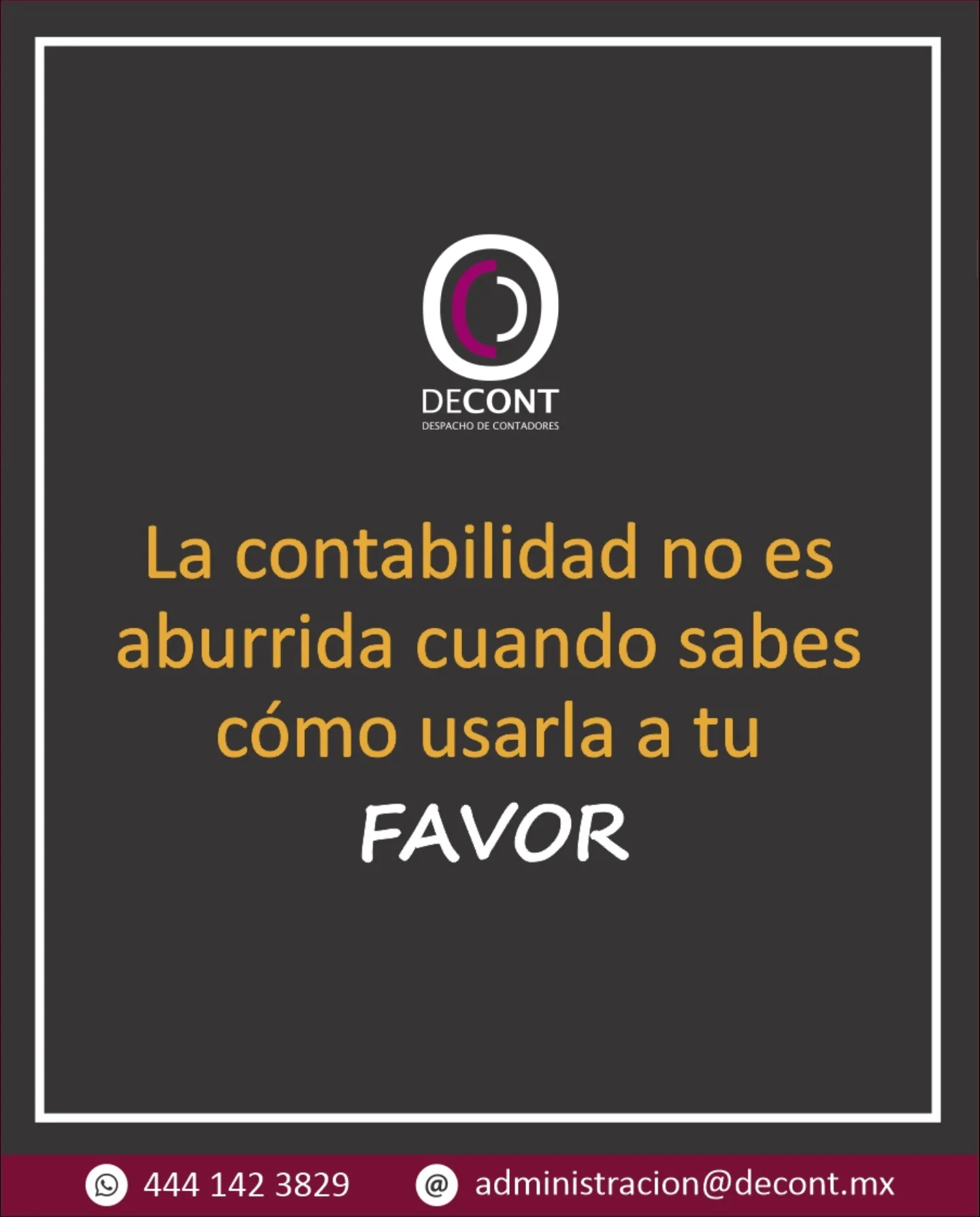 Decont - La contabilidad no es aburrida cuando sabes cómo usarla a tu ...
