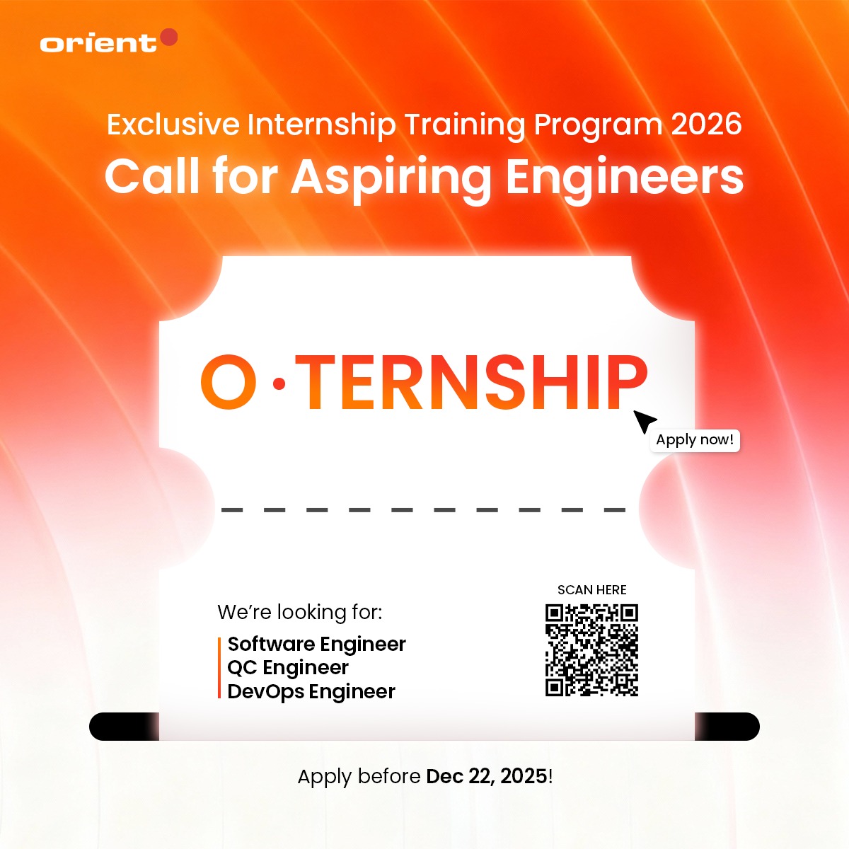 Orient Software - 🔴 𝗢-𝗧𝗘𝗥𝗡𝗦𝗛𝗜𝗣 𝟮𝟬𝟮𝟲 | Exclusive Internship... | Facebook