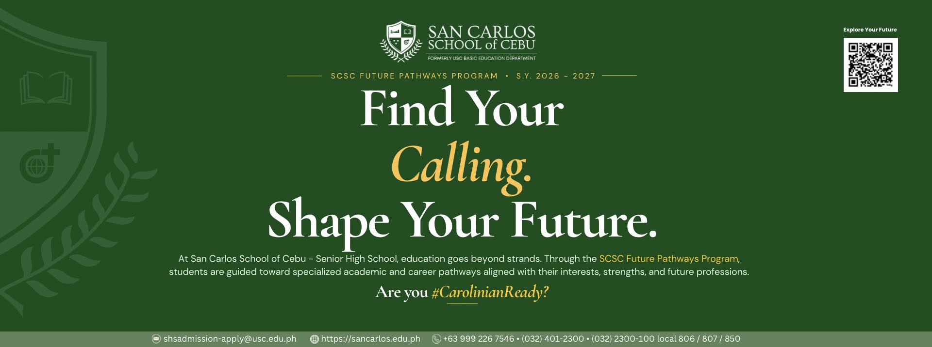 San - READY TO BECOME A CAROLINIAN? Admissions for Grade 11 – A.Y. 2026 ...