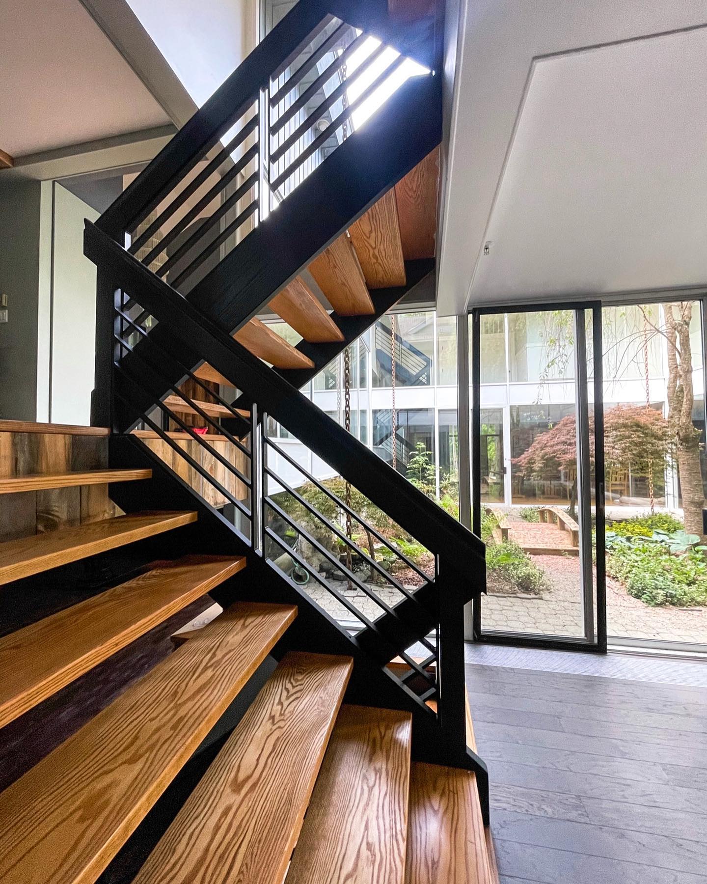 Axis Metalworks - Another section of modern industrial interior stair ...