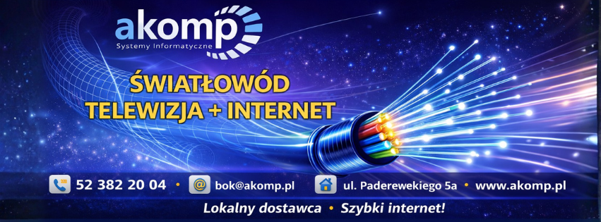 AKOMP I Światłowód Internet + TV