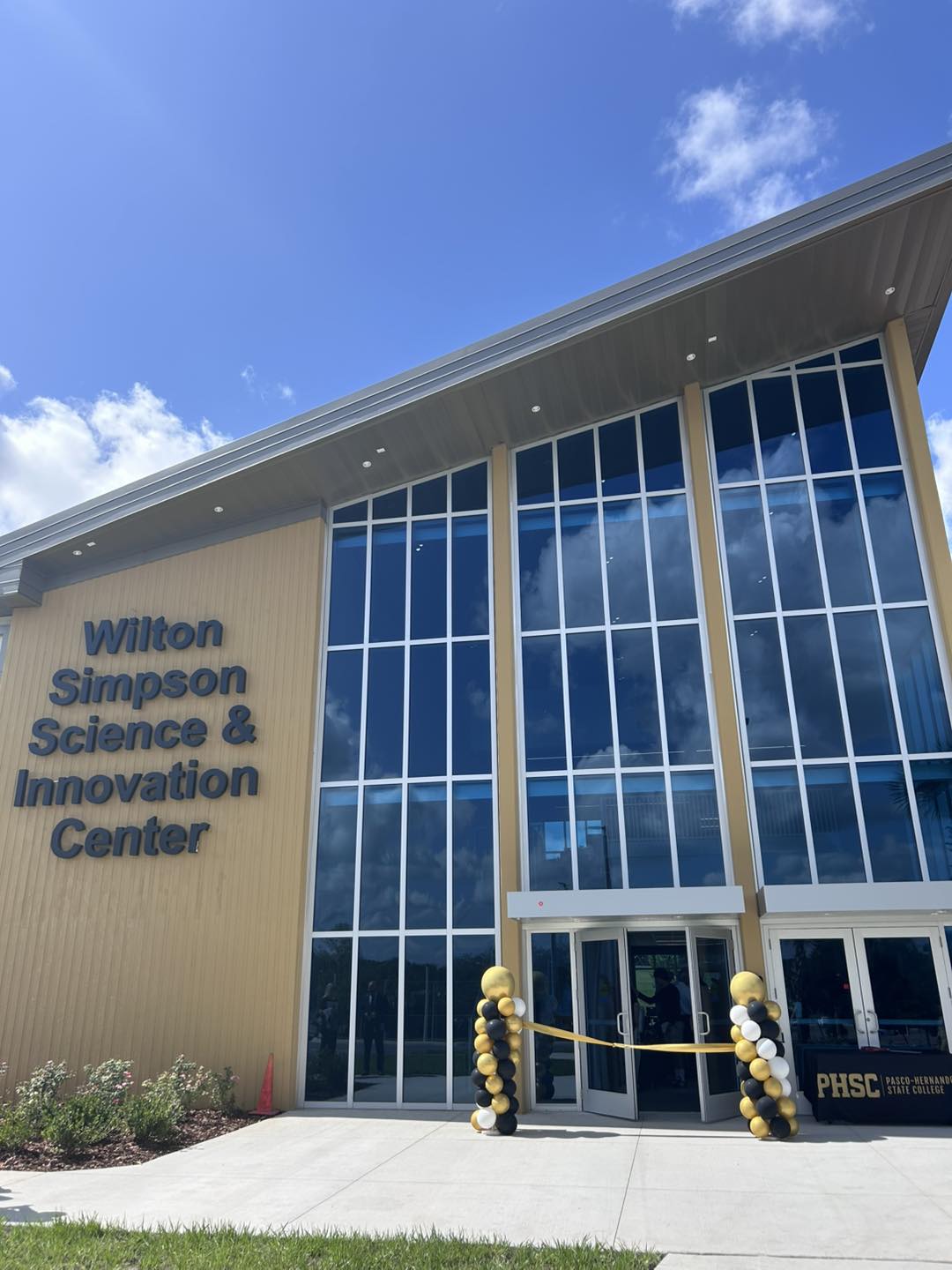 Today was the ribbon cutting for the Wilton Simpson Science and Innovation  Center at the Pasco-Hernando State College (PHSC) East Campus. In  attendance was County Commissioner John Allocco who serves as Vice