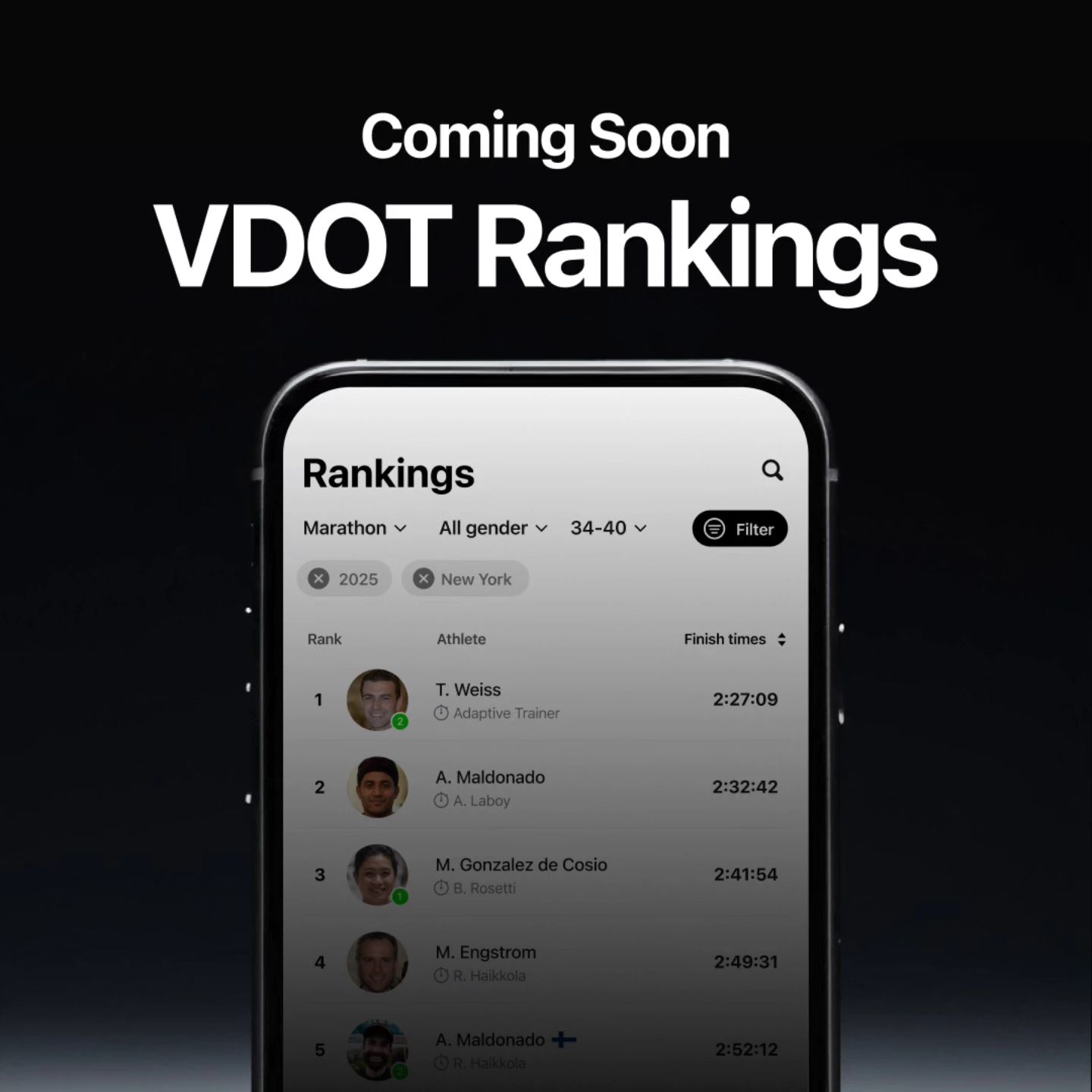 V.O2 - Global Rankings: On Your Marks VDOT isn't just a score; it's a ...