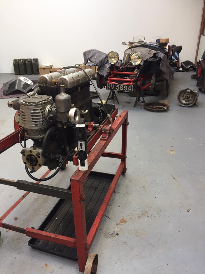 The supercharged Riley MPH undergoing... - Bicester Heritage