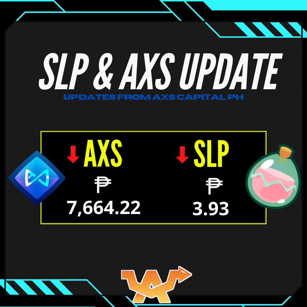 AXS - 📢𝑷𝑹𝑰𝑪𝑬 𝑼𝑷𝑫𝑨𝑻𝑬📢 . Here's the latest update for AXS and SLP prices ...