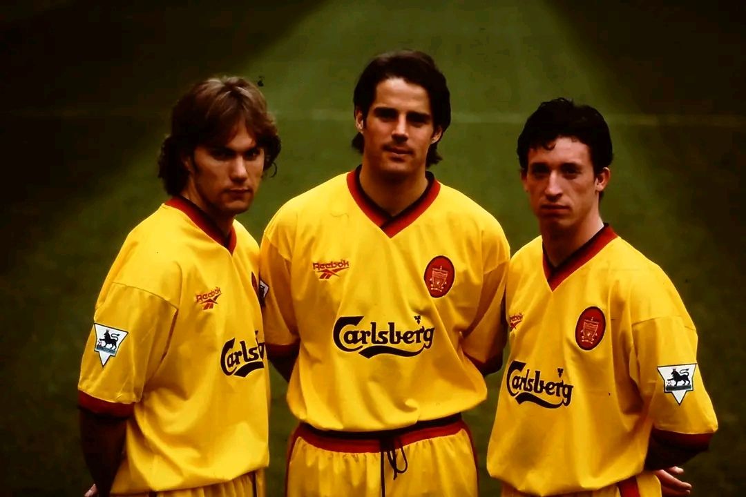 Jason McAteer, Jamie Redknapp and Robbie Fowler presenting