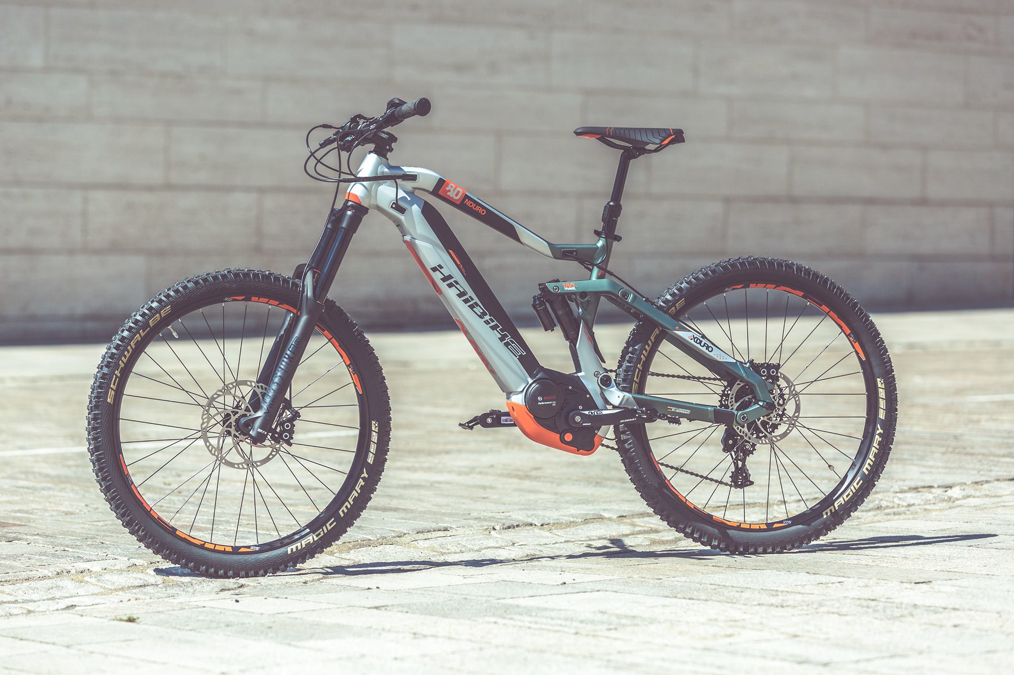 The new 2018 Haibike XDURO Nduro 8.0 180mm of travel combined with