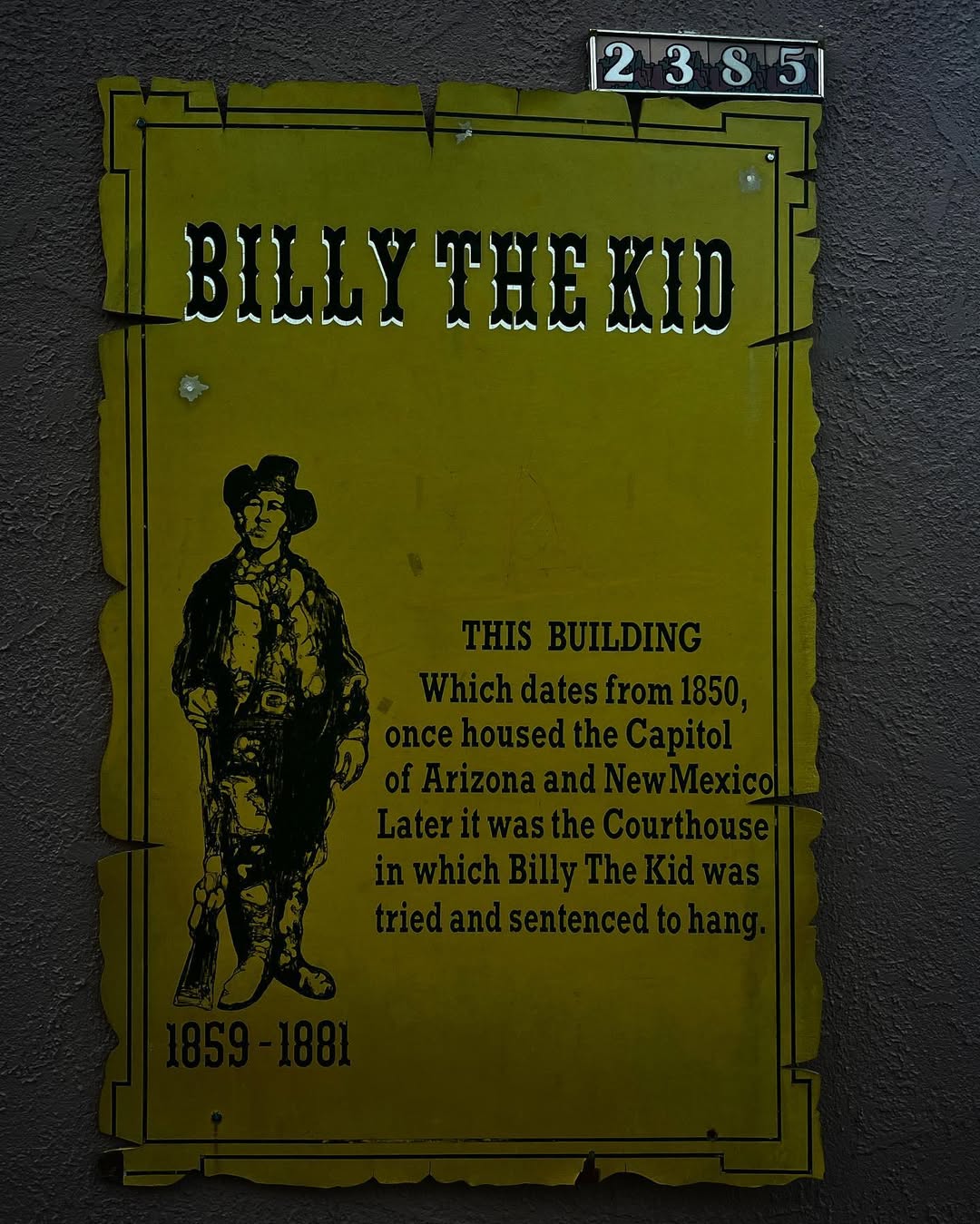 Have you been here? #wildwest #courthouse #famouslocation #billythekid