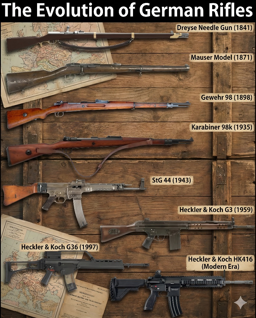 Military - The Evolution of German Rifles (From 1841 to Modern Era ...