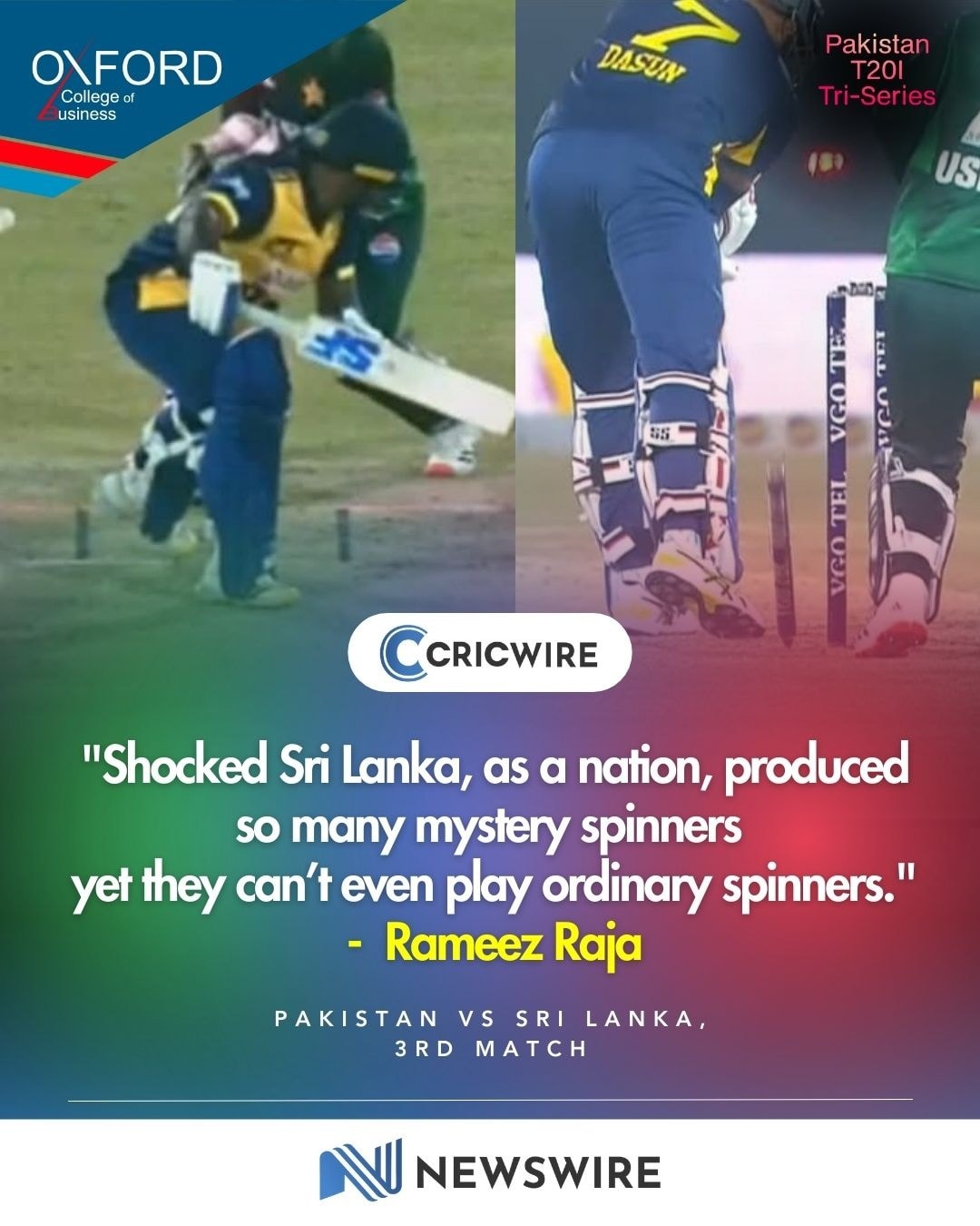 Newswire - 🇱🇰🗣️ Rameez Raja with a blunt take on Sri Lanka’s spin ...
