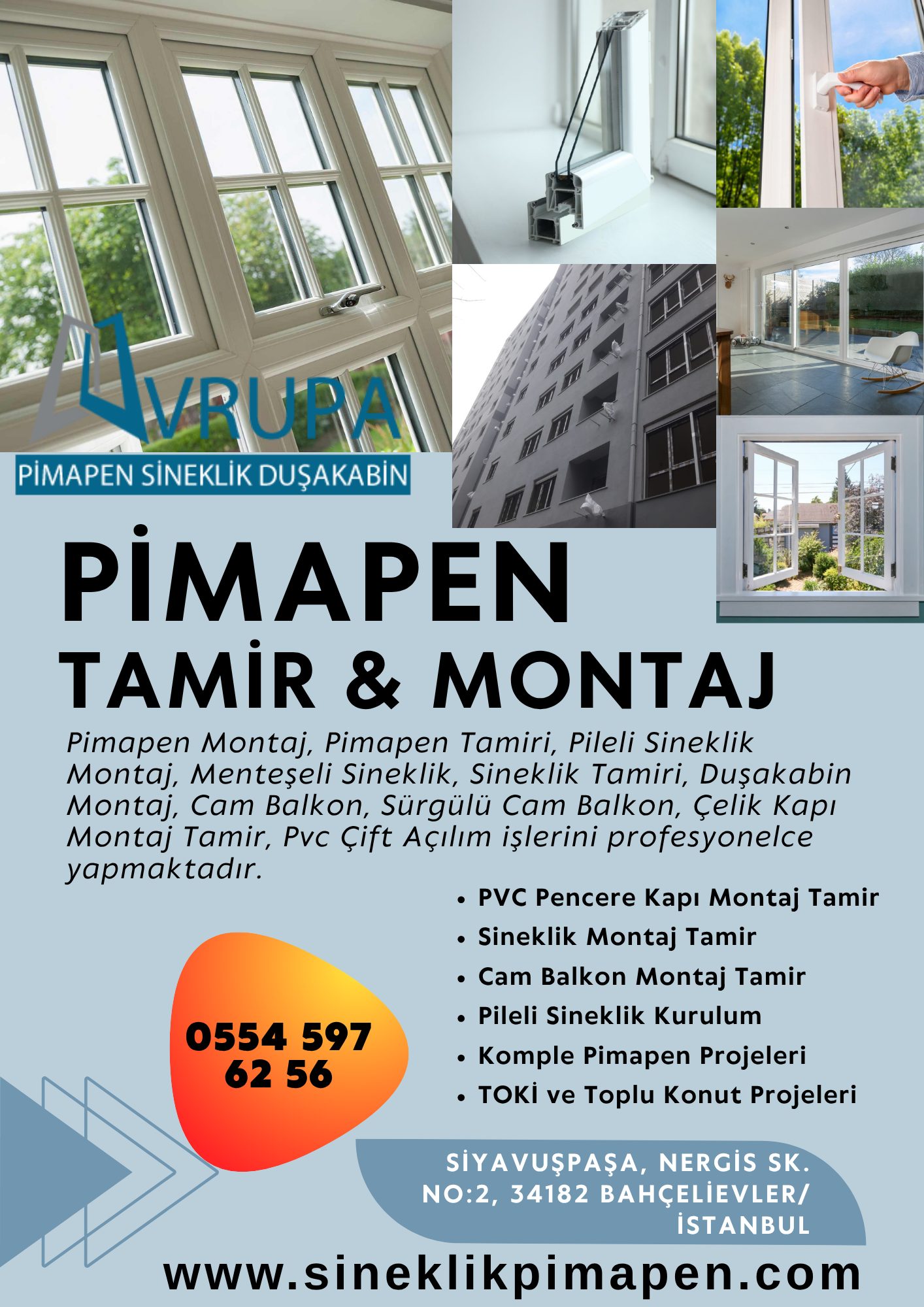 AVRUPA PİMAPEN pvc pencere kapı montaj & tamir projeleri 💯🛠️ İDDİALIYI