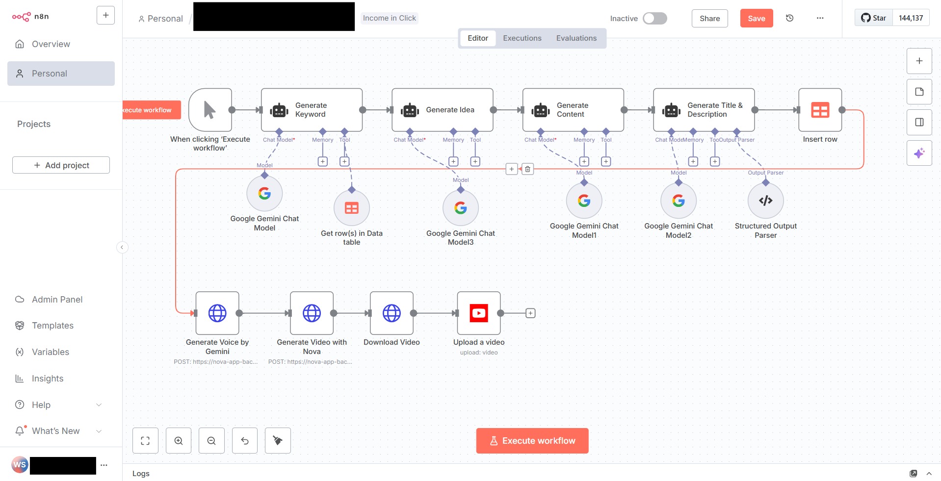 Income - จาก workflow ยาวๆที่ผมเคยทำคลิปสอนสร้าง (ความยาว 1 ชั่วโมง ...