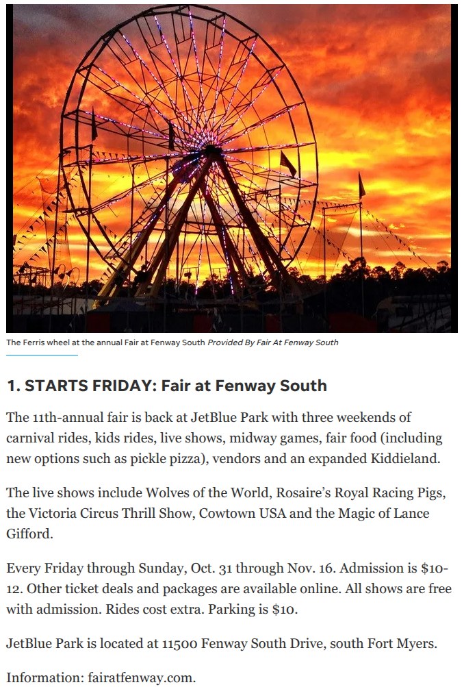 🎪 OPENING NIGHT IS THIS FRIDAY,... - Fair at Fenway South | Facebook