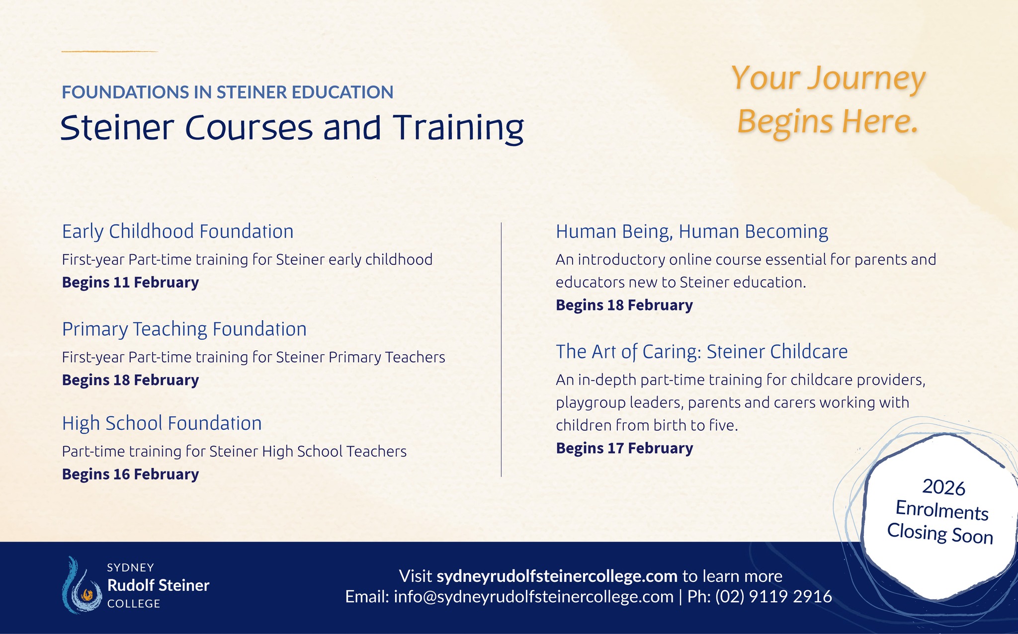Australian Primary Teachers | Final Call: Part-time Steiner training ...