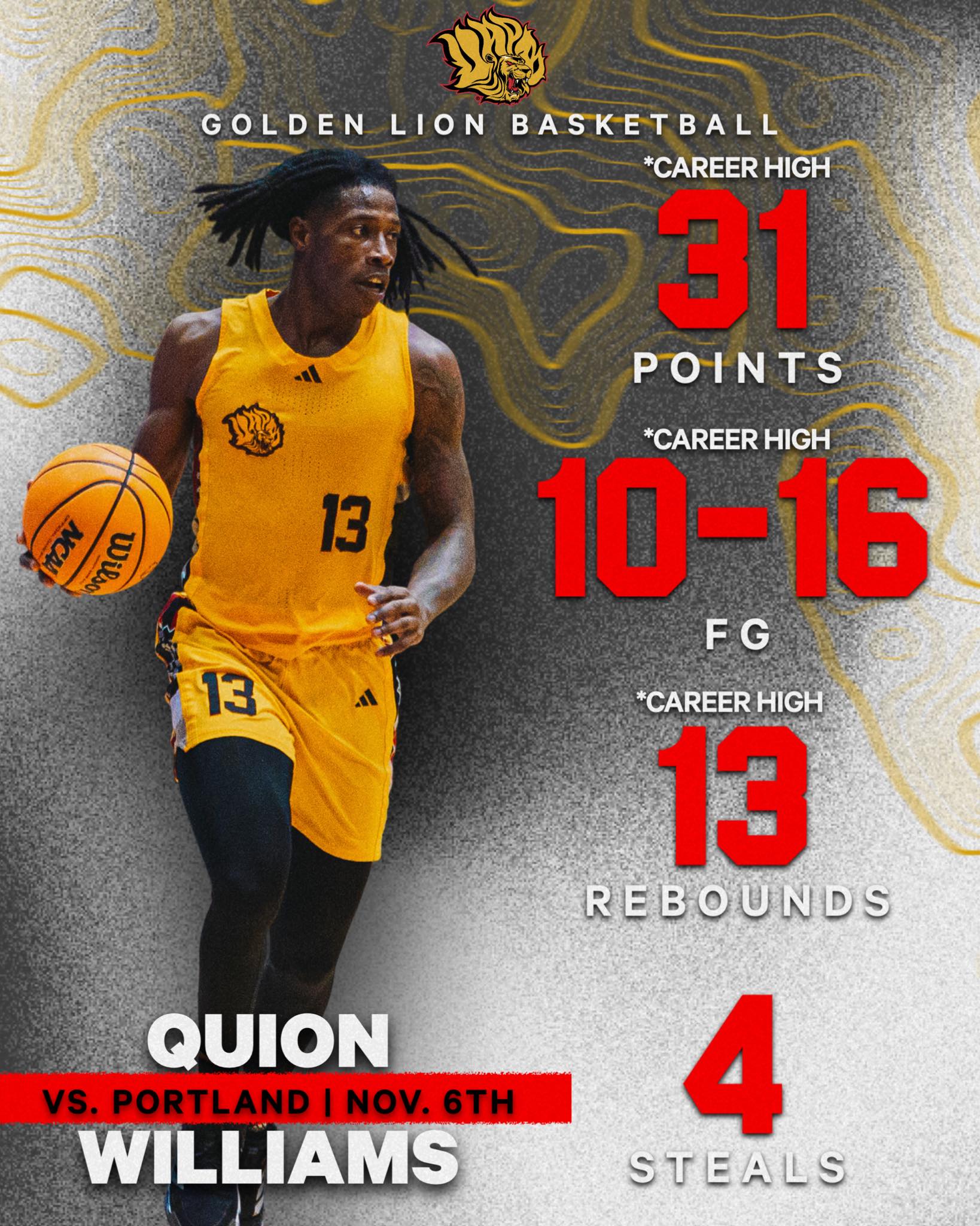 Golden - CAREER NIGHT 🦁🔥 Last night, Quion became the FIRST Golden Lion ...