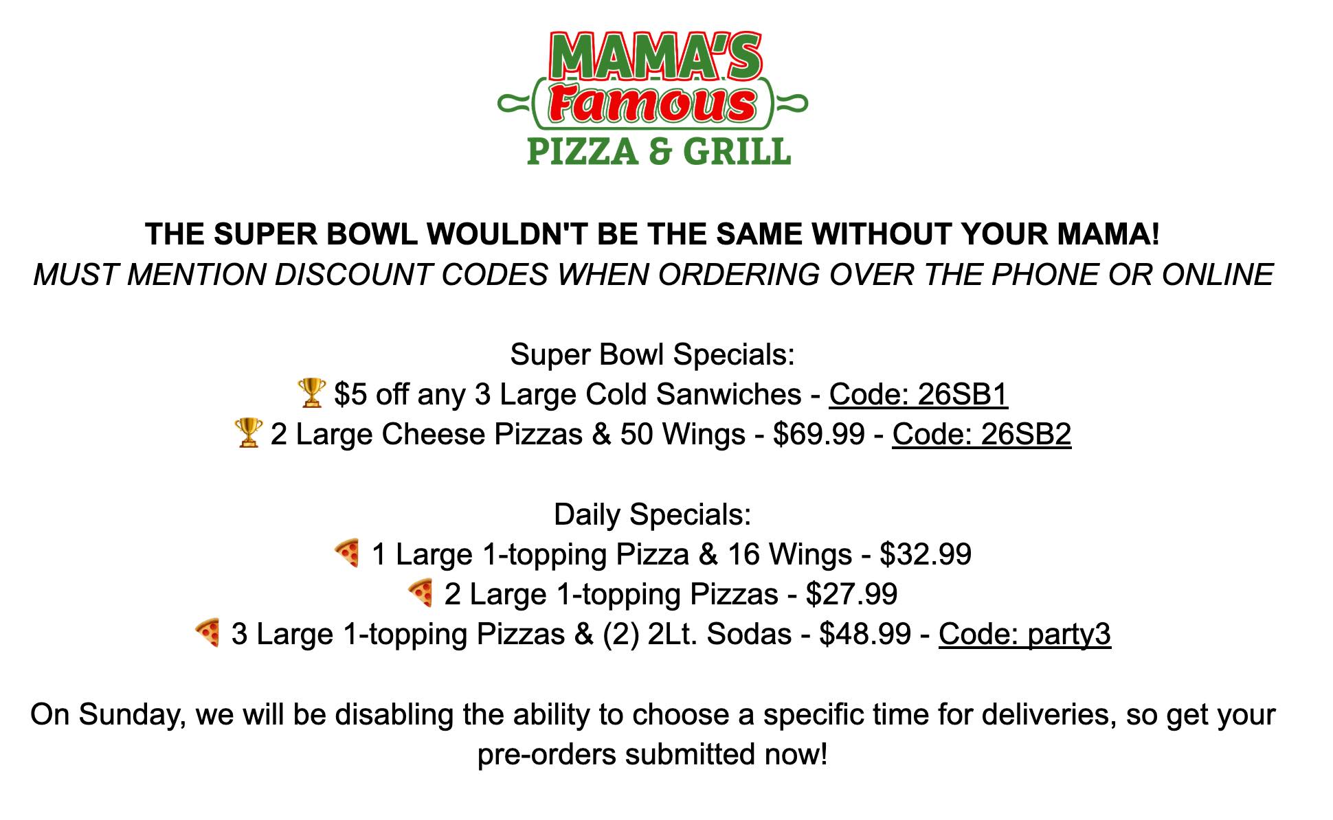 Mama's Pizza Kenhorst | Reading PA