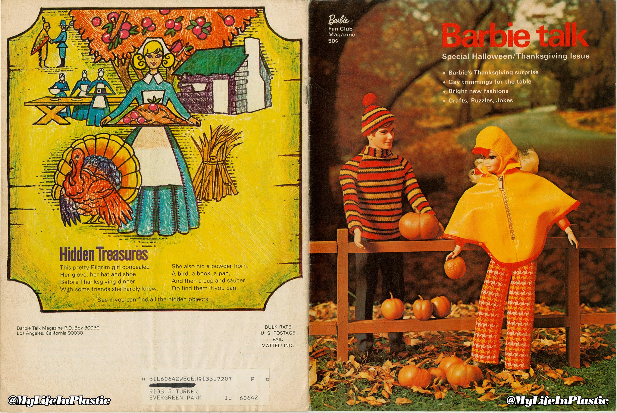 Here they are, Barbie is dressed for November. Turkey month
